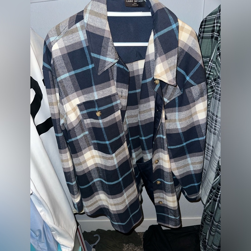 lane bryant plaid jacket